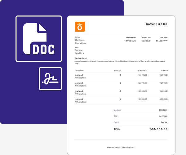 Example of an invoice template for a construction project | Tools | Knowify