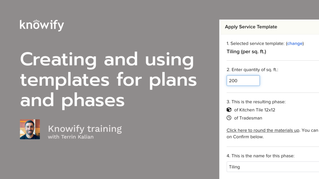 Creating And Using Templates For Plans And Phases Creating And Using Templates For Plans And Phases
