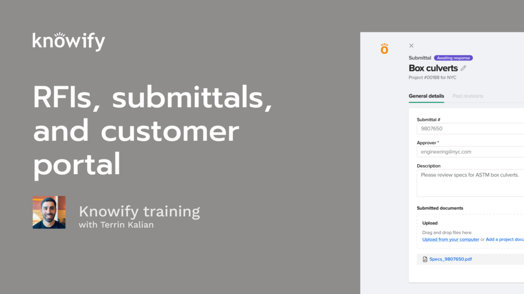 RFIs Submittals And The Customer Portal RFIs Submittals And The Customer Portal