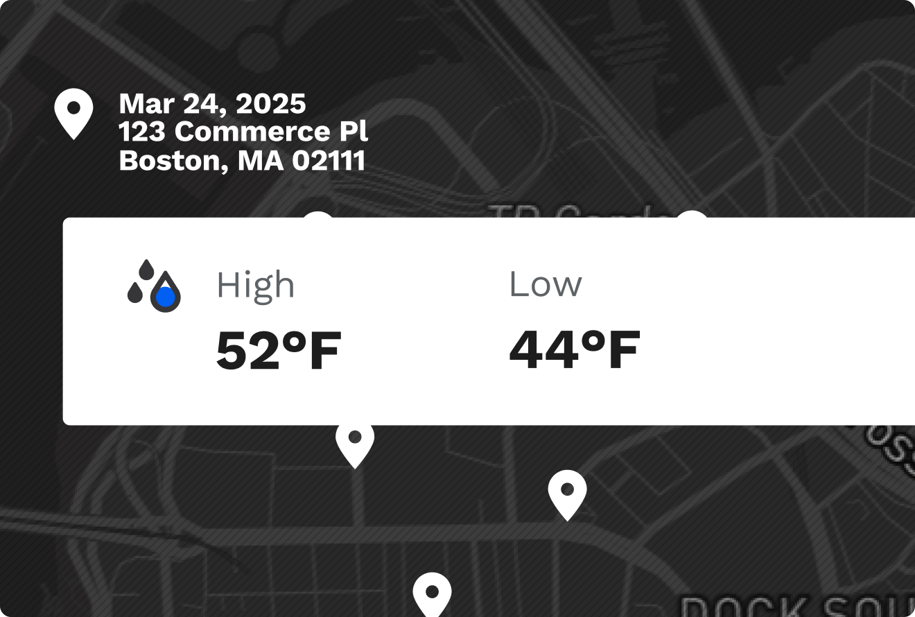 Weather report of a project with highest and lowest temperatures | Daily logs | Knowify