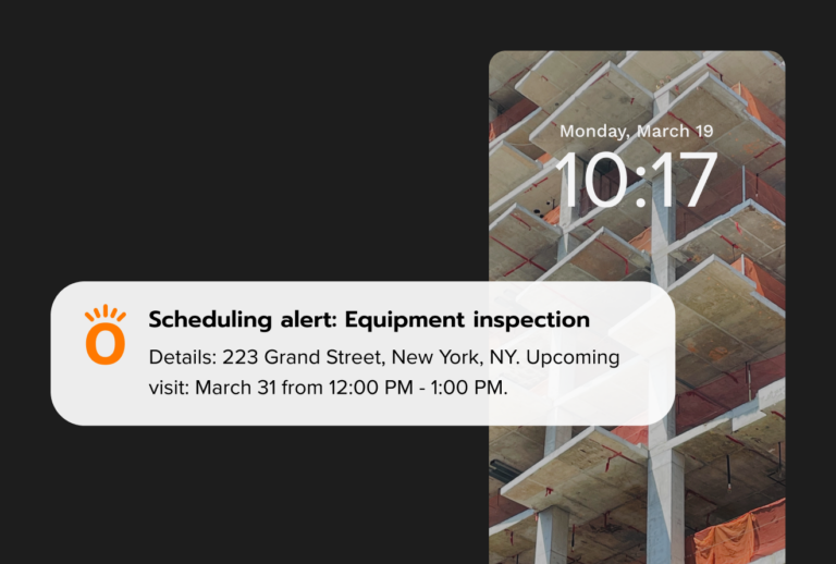 Service Pro scheduling notification