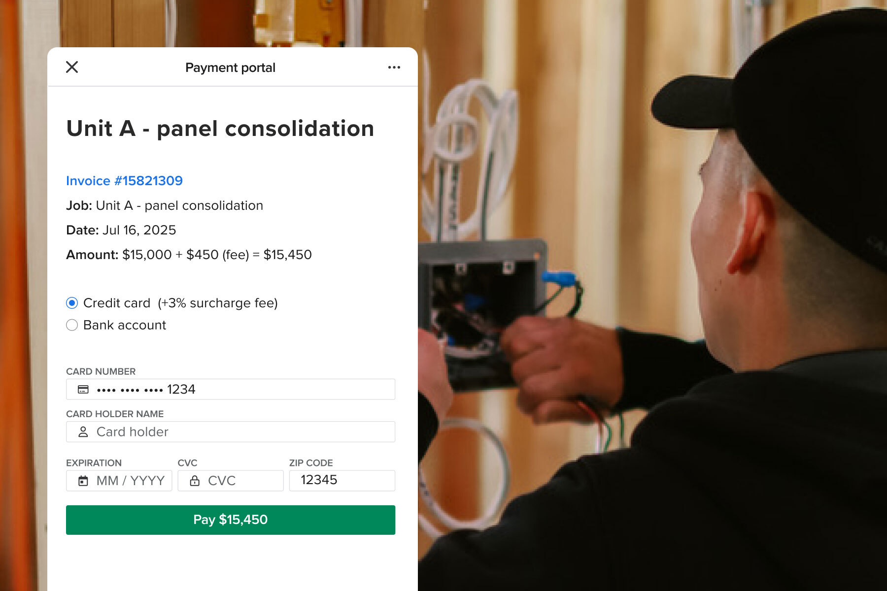 Payment processing with Knowify