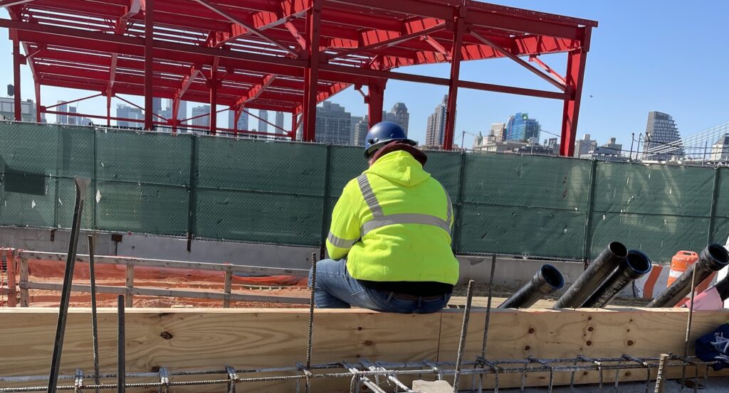 Commercial plumbing contractor employee