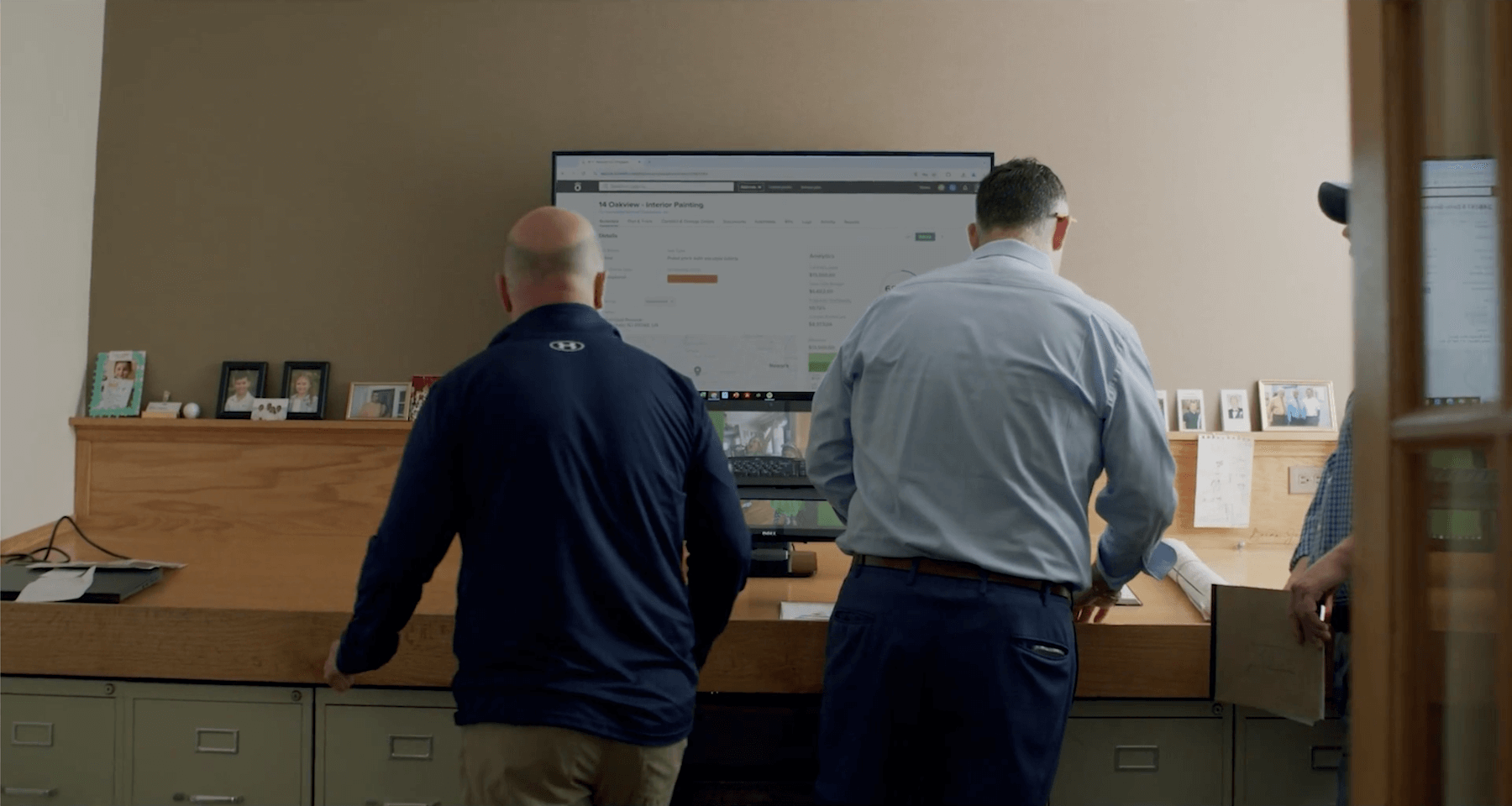 Commercial contractor in office